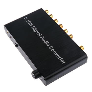 ZQ House AC3 / DTS 5.1 Audio Gear Digital Sound Decoder 3.5mm Jack Output Black Durable 